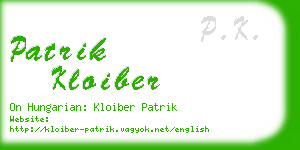 patrik kloiber business card